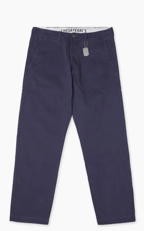 Chesapeake's Officer Chino Pant Gabardine Indigo sold by Cultizm