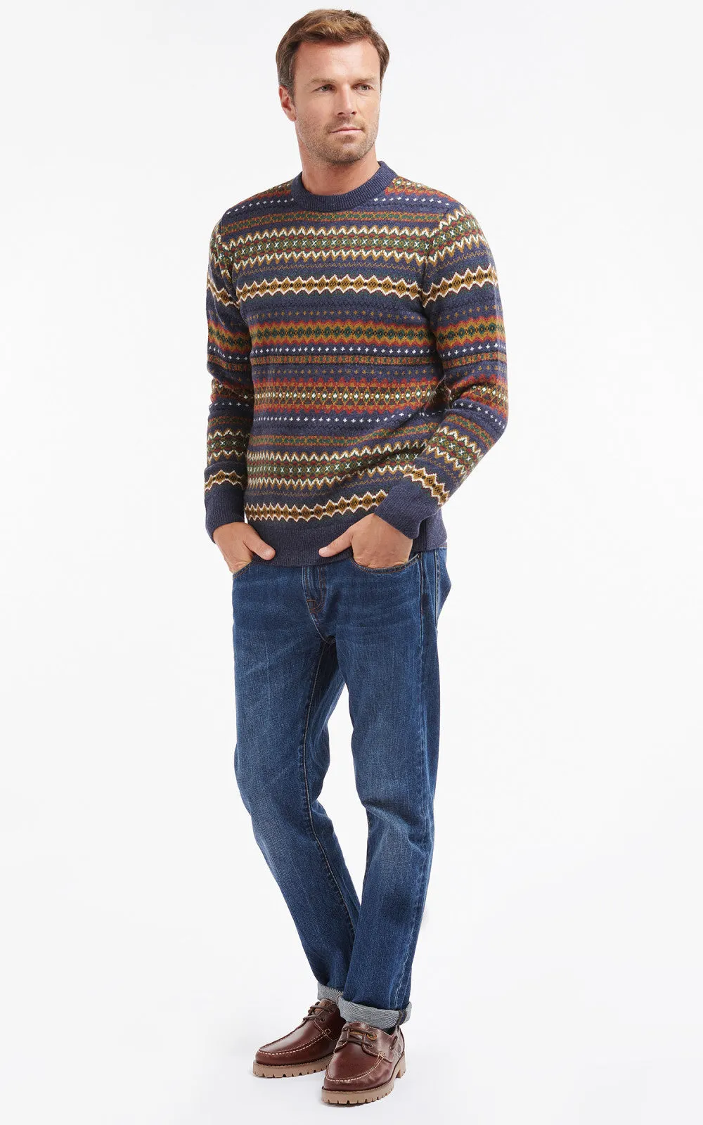 Barbour Sweatshirt Case Fair Isle Navy Marl sold by Cultizm product image thumbnail 2