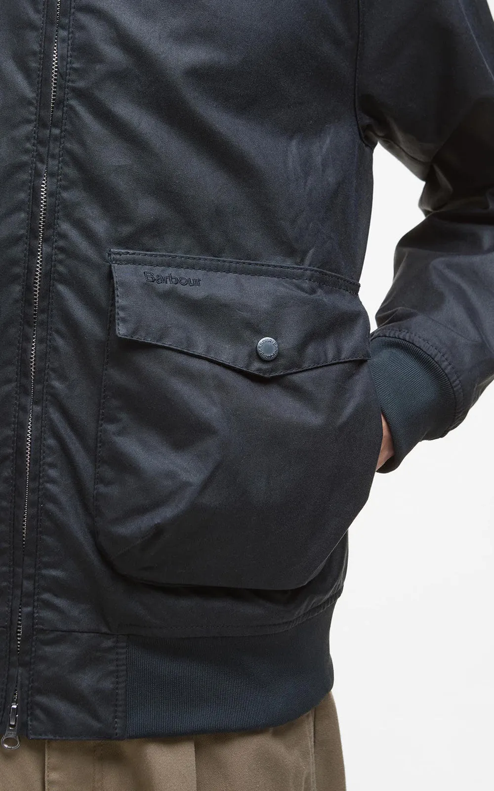 Barbour Royston Wax Jacket Navy sold by Cultizm product image thumbnail 3