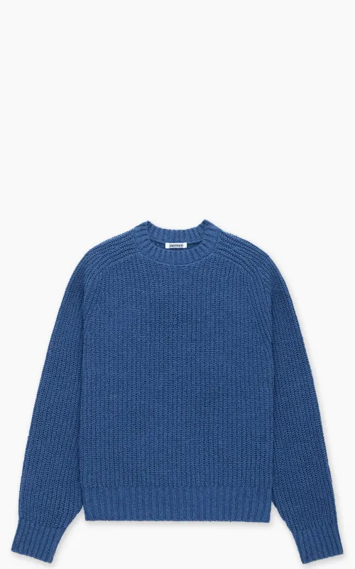 3sixteen Cotton Crewneck Sweater Boucle Lapis sold by Cultizm