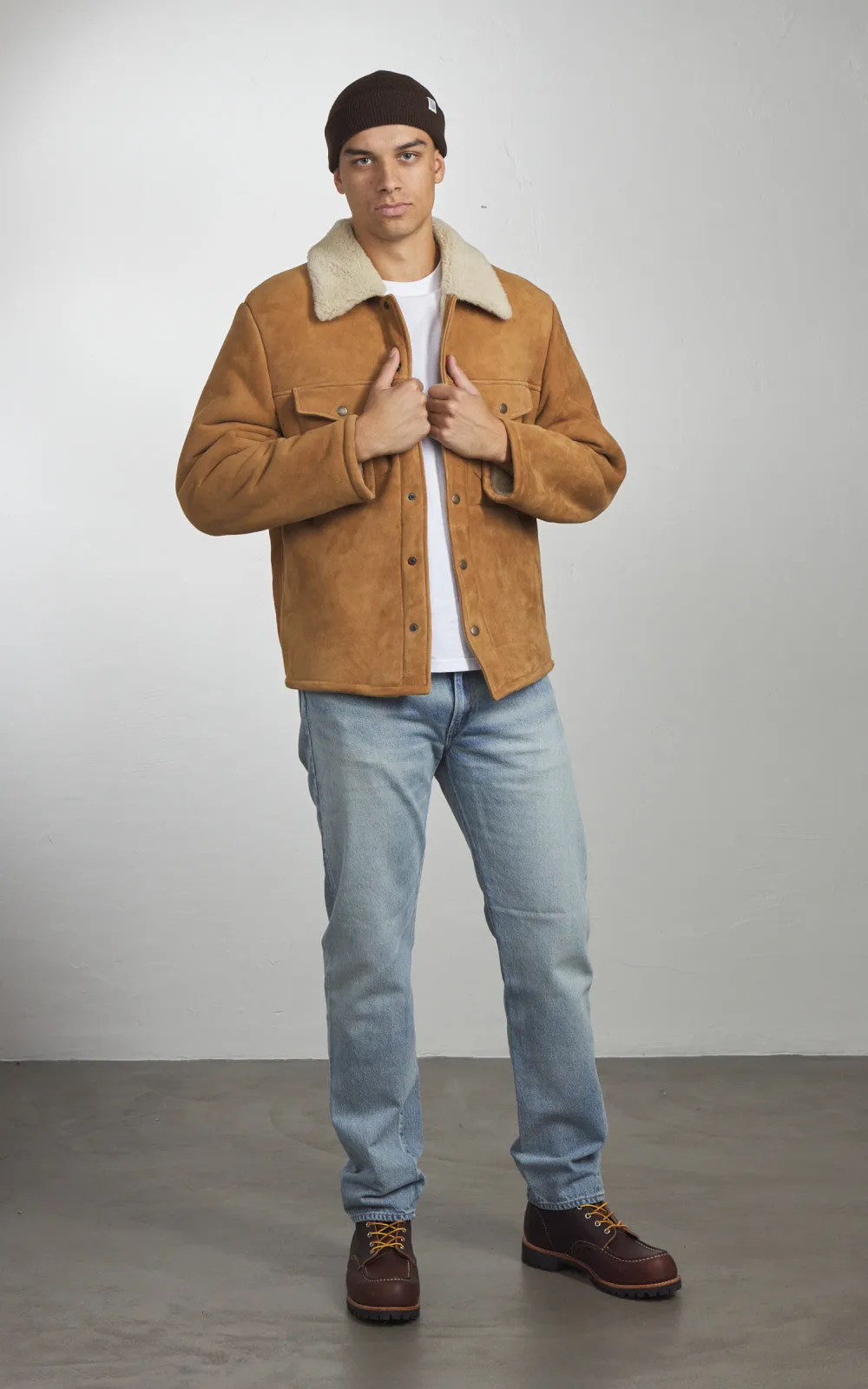 Fortela Quarter Shearling Jacket Camel sold by Cultizm product image thumbnail 3
