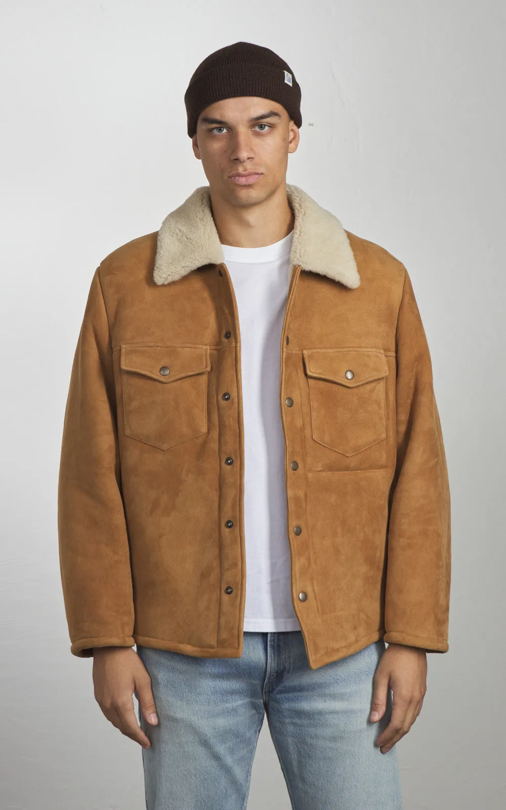 Fortela Quarter Shearling Jacket Camel sold by Cultizm product image thumbnail 2