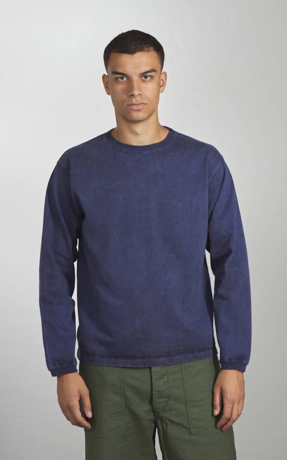 Good On Heavy Jersey L/S Crew T-Shirt P-Navy sold by Cultizm product image thumbnail 2