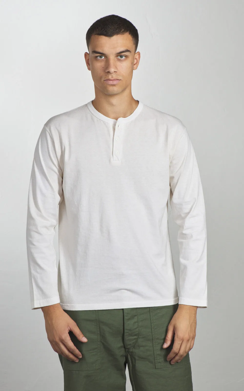 Good On L/S Henley T-Shirt P-Natural sold by Cultizm product image thumbnail 2