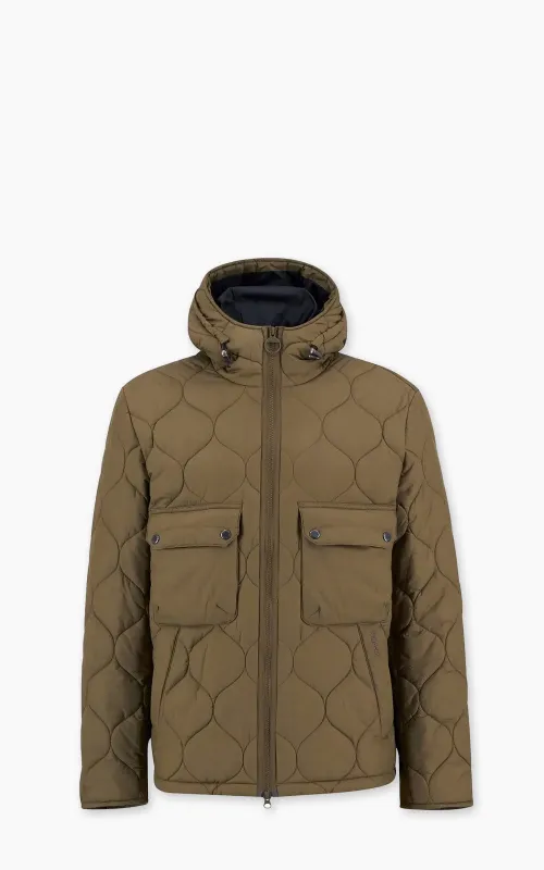 Barbour Re-Engineered Hooded Spey Quilted Jacket Beech sold by Cultizm