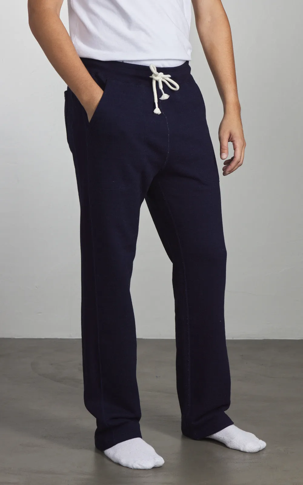 Wonder Looper Sweatpants Real Indigo Blanket Striped French Terry Indigo sold by Cultizm product image thumbnail 5