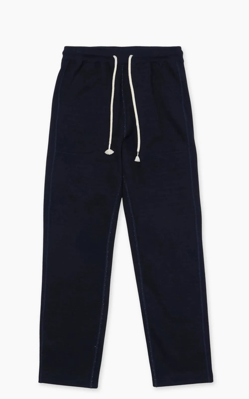 Wonder Looper Sweatpants Real Indigo Blanket Striped French Terry Indigo sold by Cultizm