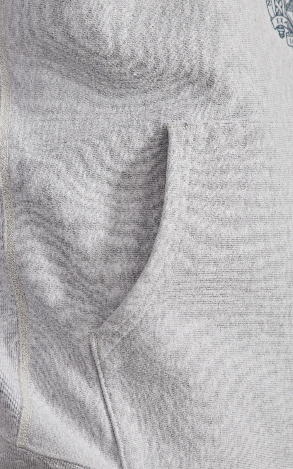 Houston U.S. Cotton R/V Hoodie (Navy) Print Heather Grey sold by Cultizm product image thumbnail 5