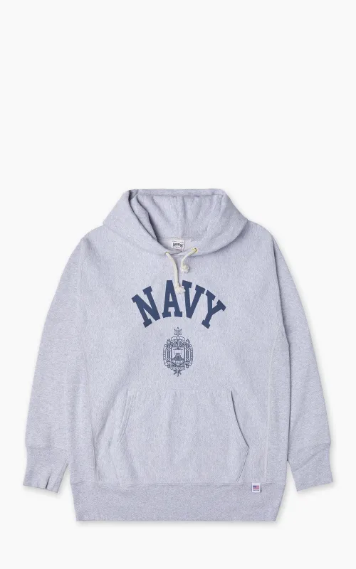 Houston U.S. Cotton R/V Hoodie (Navy) Print Heather Grey sold by Cultizm