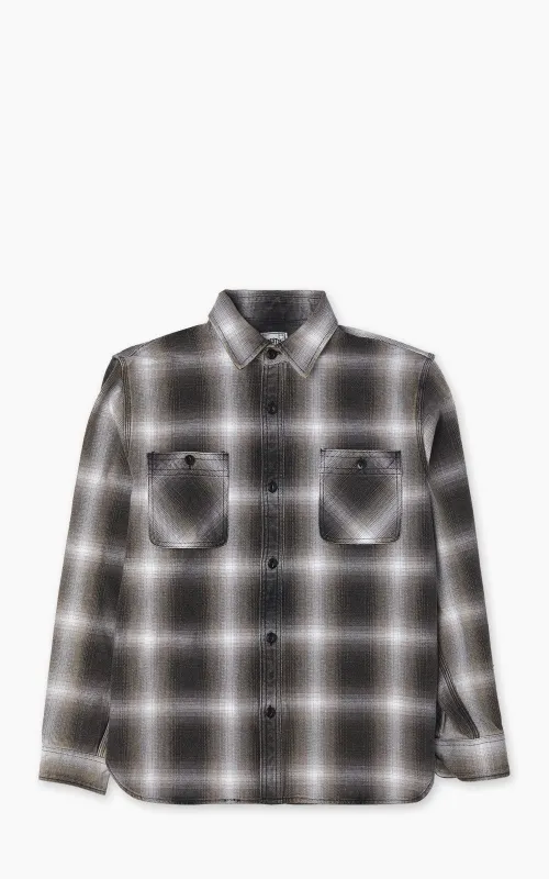 Houston Vintage Ombre Check Viyella Shirt Black sold by Cultizm