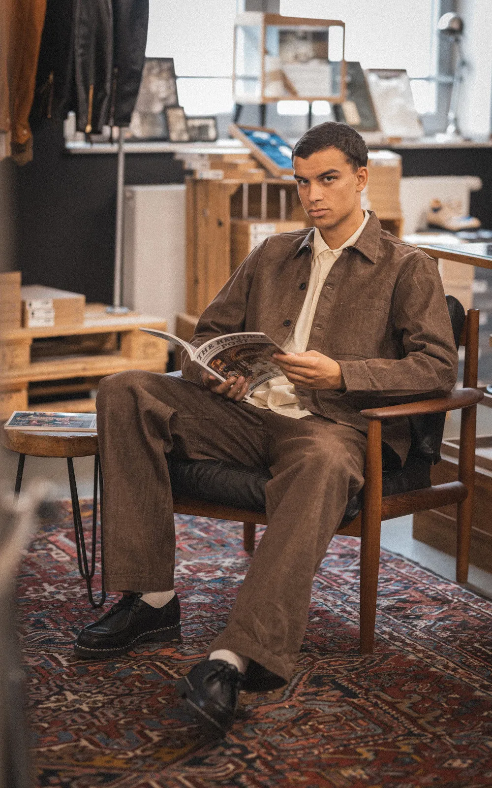 3sixteen Shop Jacket Brown Denim sold by Cultizm product image thumbnail 4
