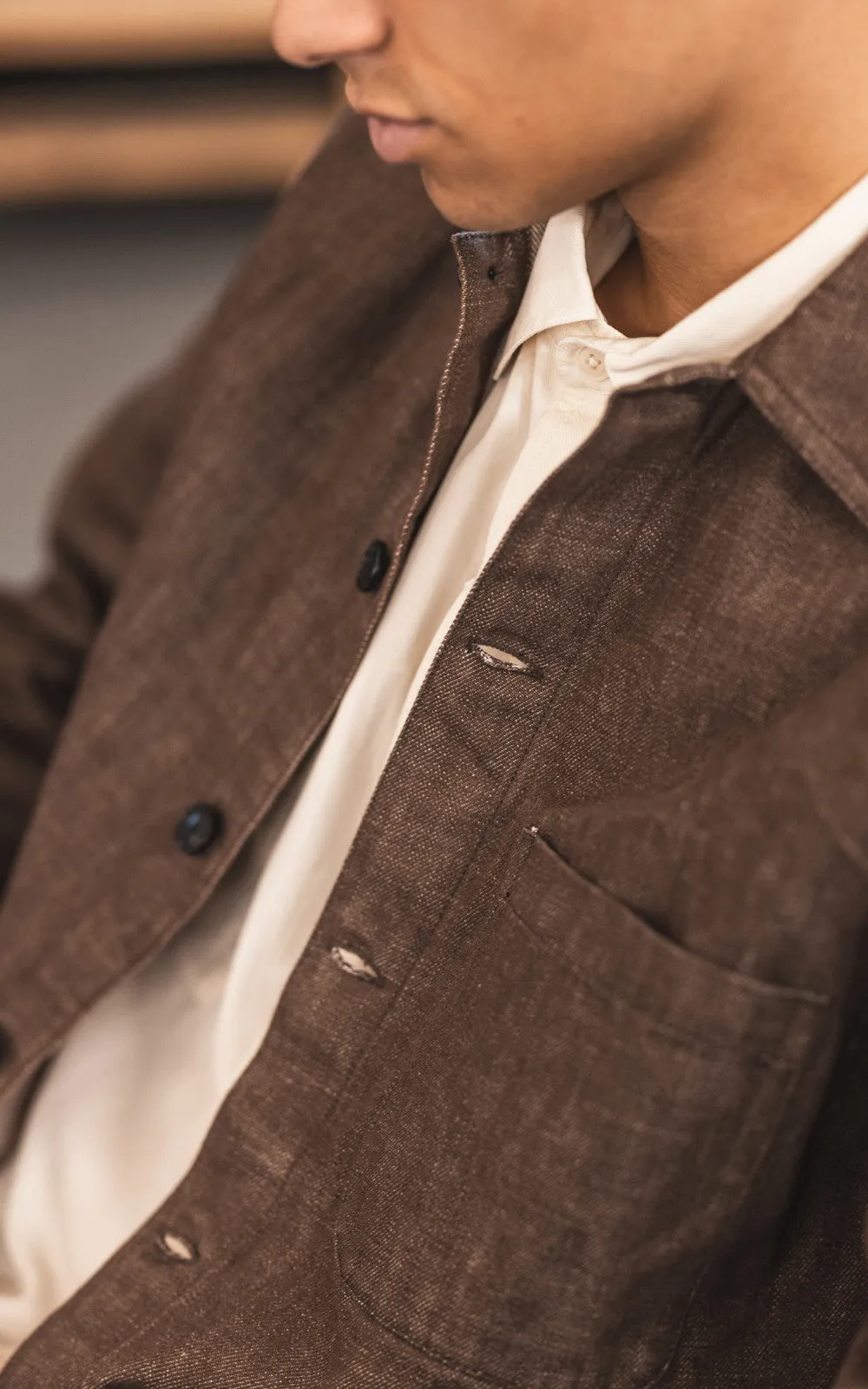 3sixteen Shop Jacket Brown Denim sold by Cultizm product image thumbnail 5