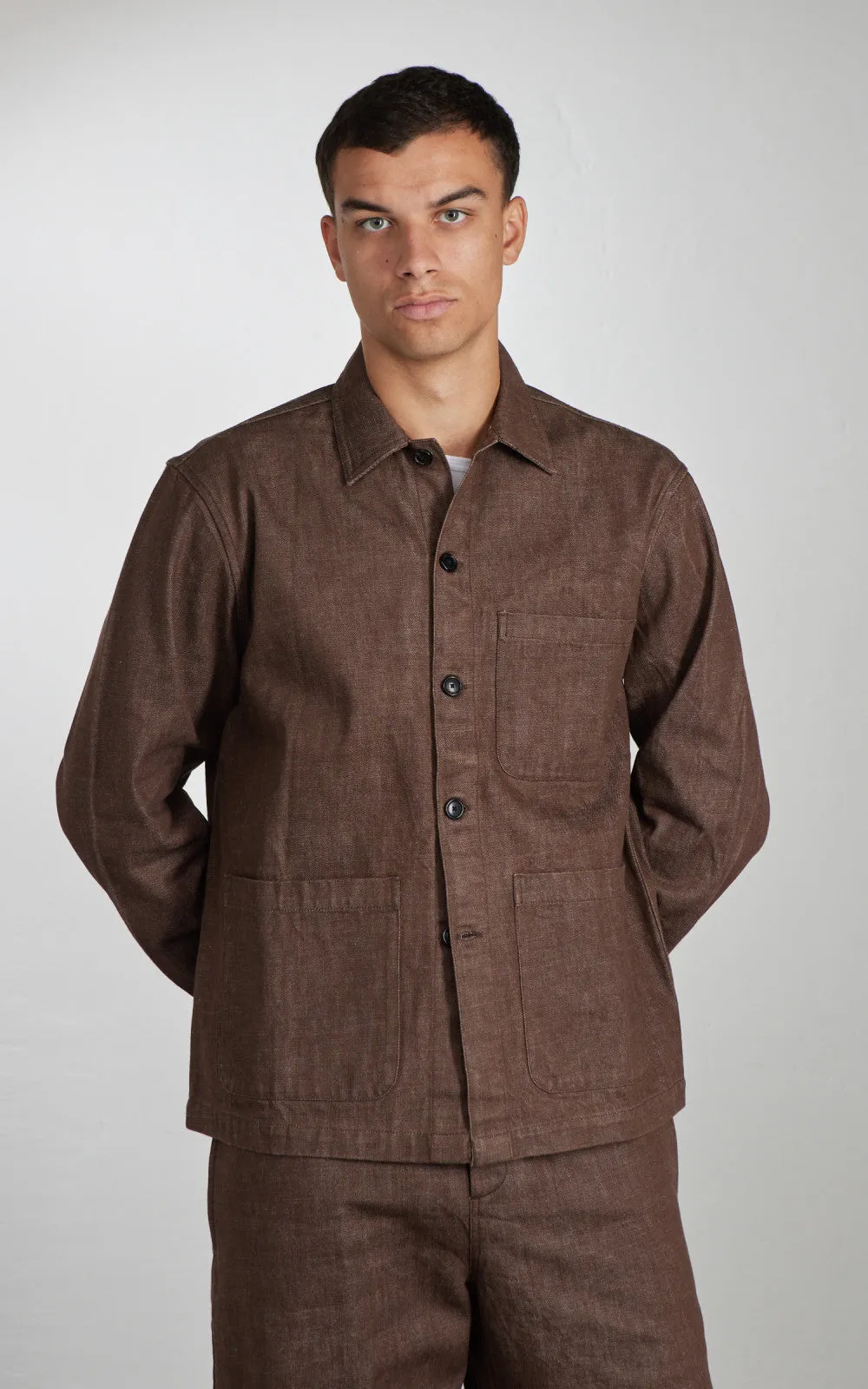 3sixteen Shop Jacket Brown Denim sold by Cultizm product image thumbnail 2