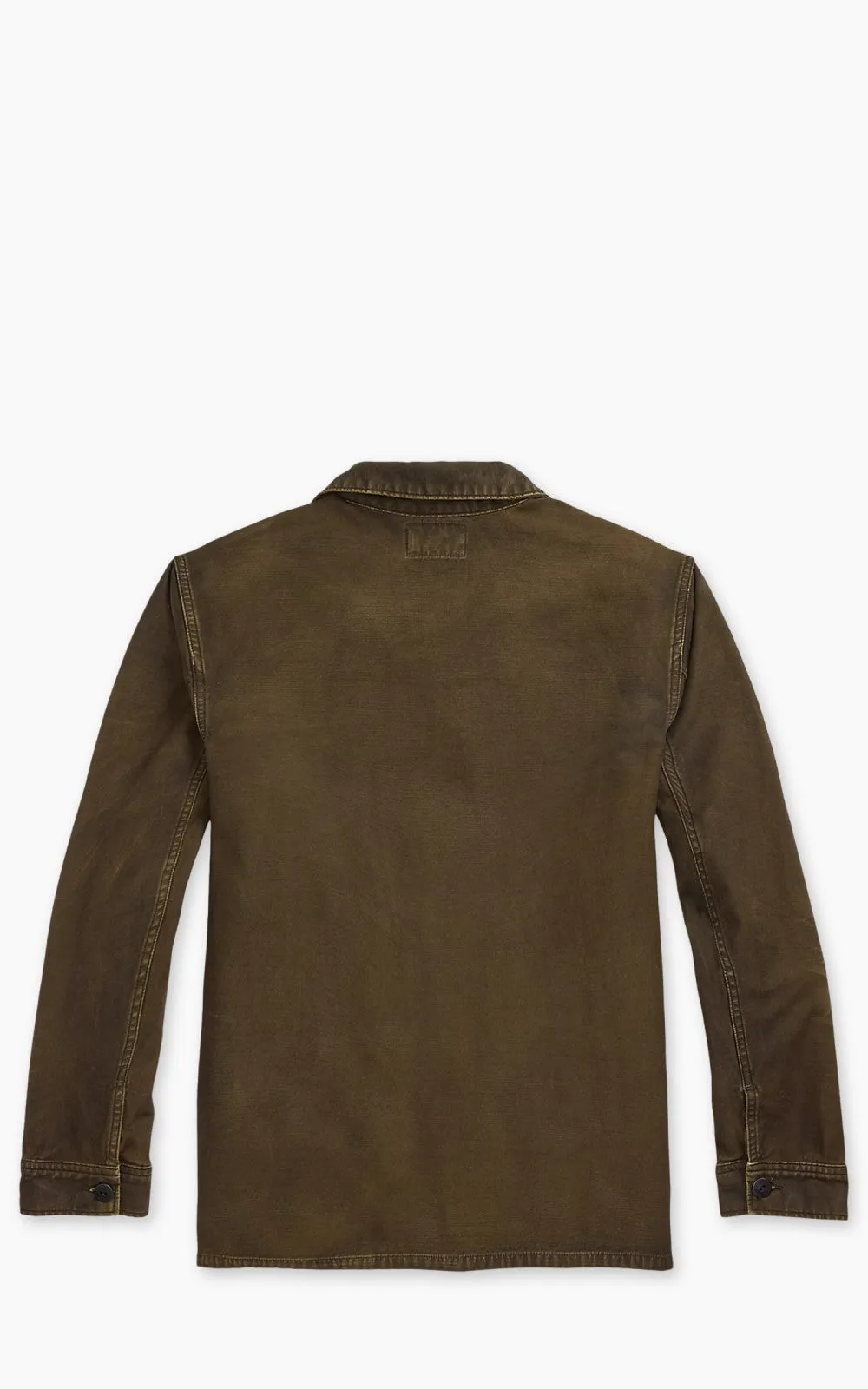 RRL Reverse-Sateen Overshirt Washed Brown sold by Cultizm product image thumbnail 3