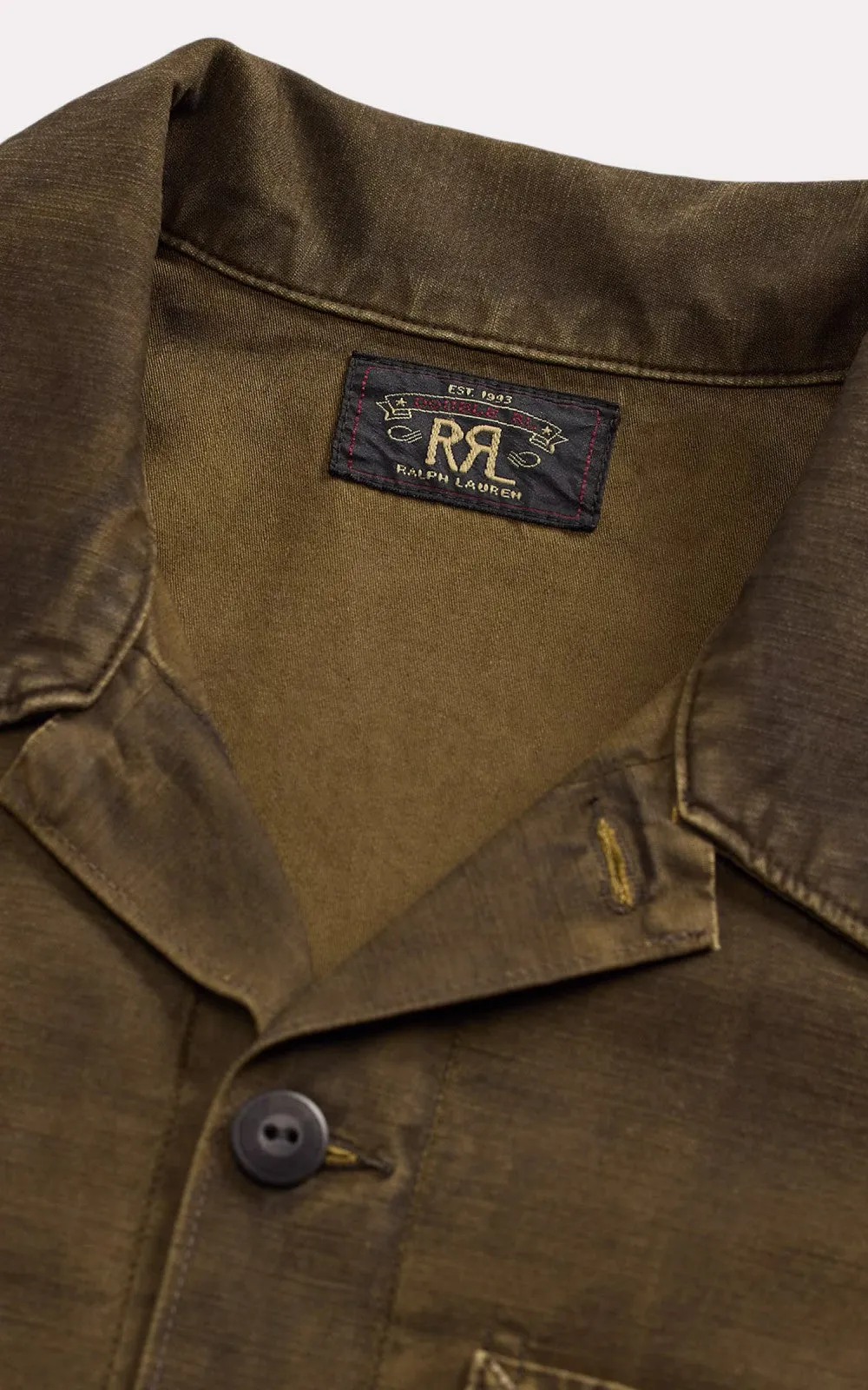 RRL Reverse-Sateen Overshirt Washed Brown sold by Cultizm product image thumbnail 2