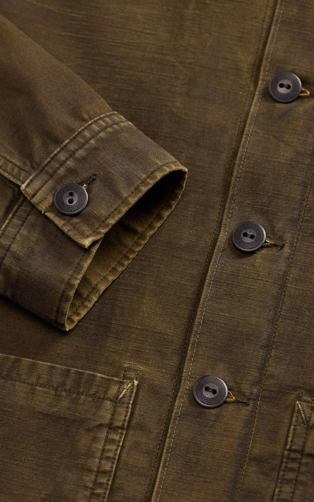 RRL Reverse-Sateen Overshirt Washed Brown sold by Cultizm product image thumbnail 4