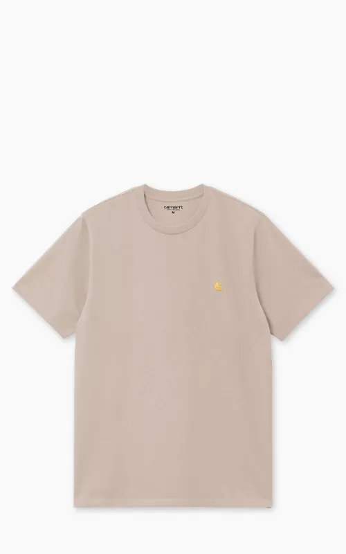 Carhartt WIP S/S Chase T-Shirt Fleur De Sel/Gold sold by Cultizm