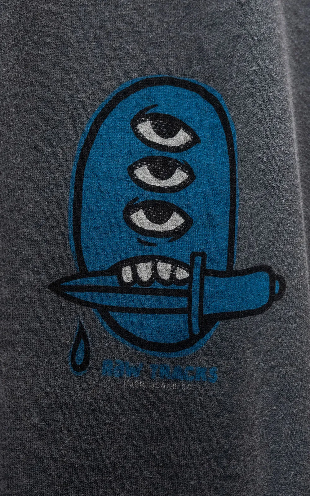 Nudie Jeans Roy Raw Tracks T-Shirt Antracite sold by Cultizm product image thumbnail 4