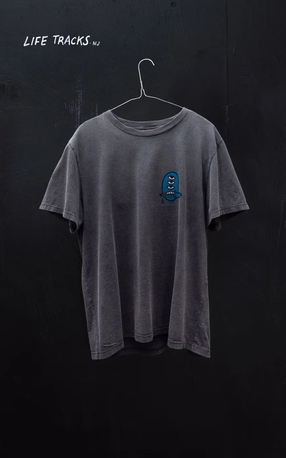 Nudie Jeans Roy Raw Tracks T-Shirt Antracite sold by Cultizm product image thumbnail 3