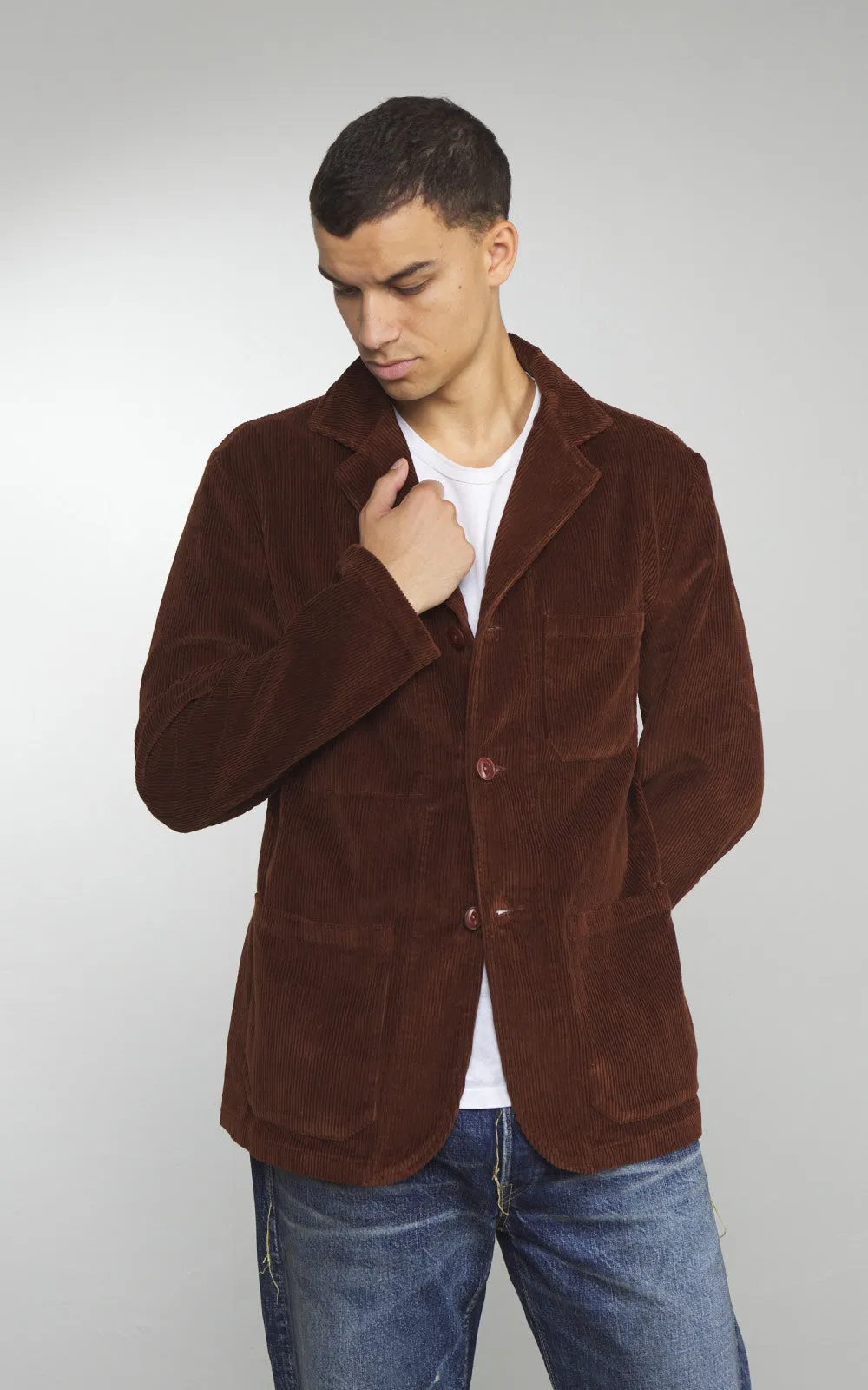 Tellason Work Blazer Kindermann Corduroy Brown sold by Cultizm product image thumbnail 2