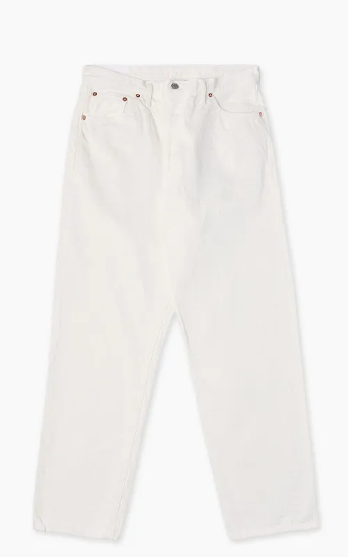 Kaptain Sunshine 5P Zipper Front Denim Pants One Wash White sold by Cultizm