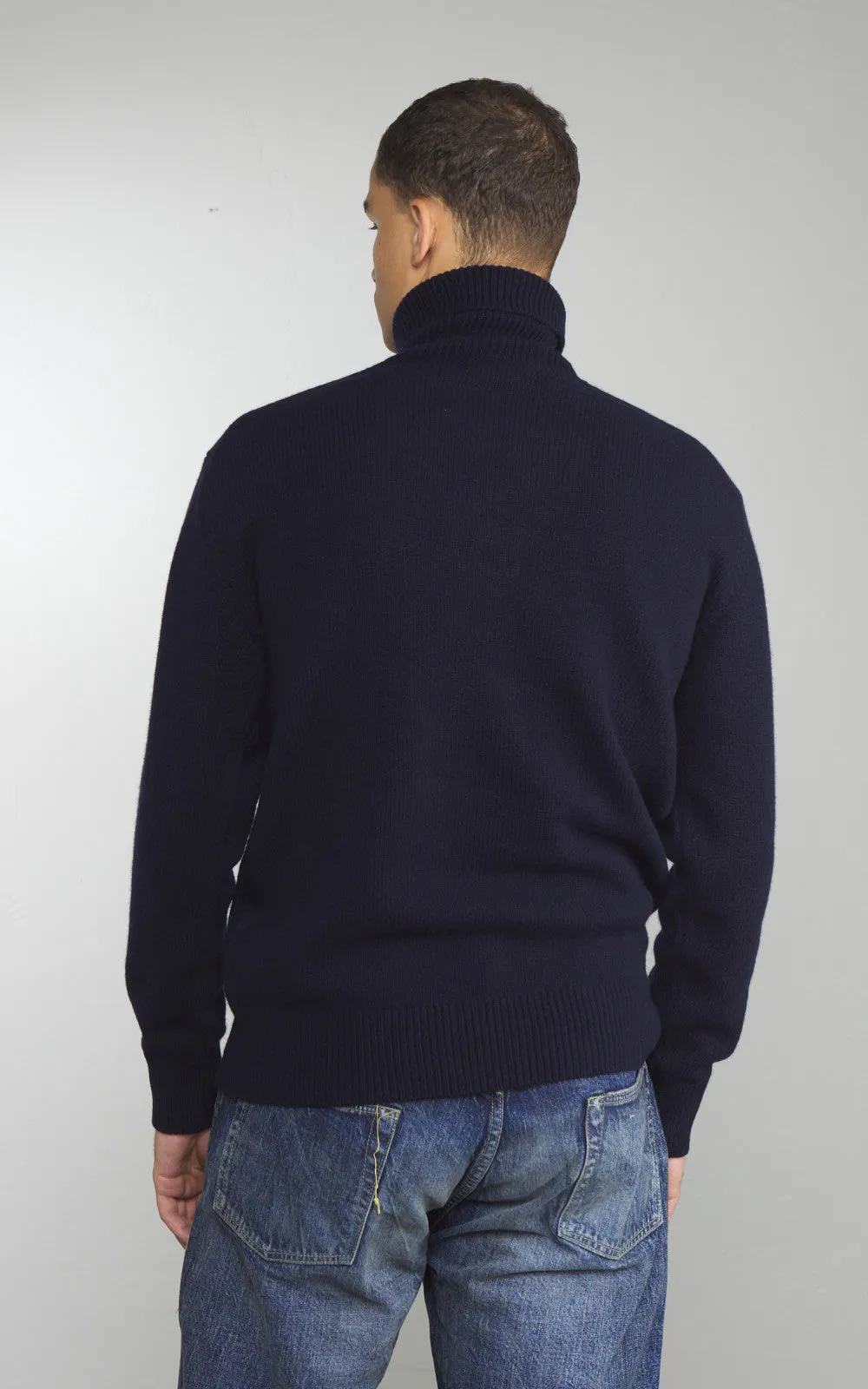 Merz b. Schwanen LOCT01 Roll Neck Pullover Wool Dark Navy sold by Cultizm product image thumbnail 5
