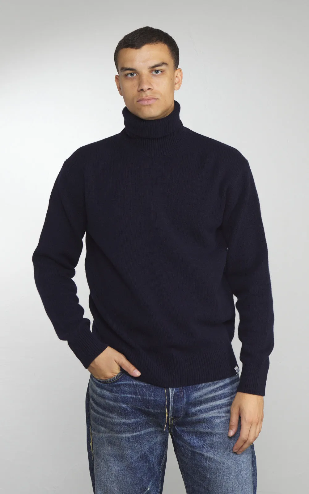 Merz b. Schwanen LOCT01 Roll Neck Pullover Wool Dark Navy sold by Cultizm product image thumbnail 2