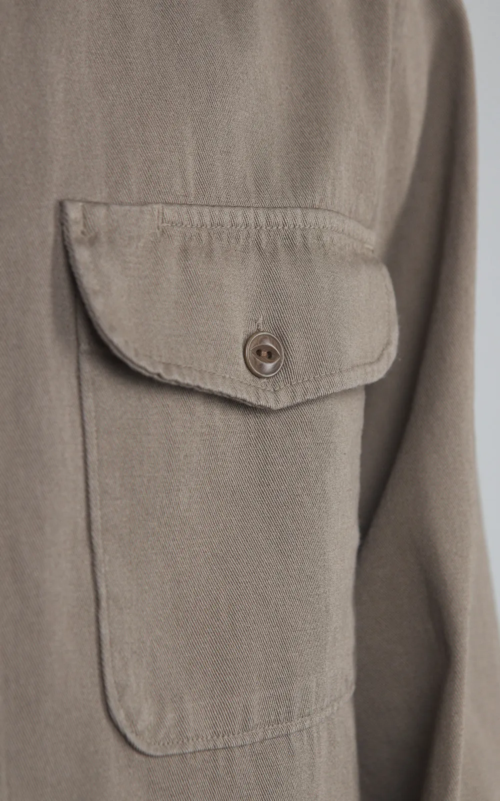 Merz b. Schwanen SHIRT06RT Cotton Twill Shirt Grain sold by Cultizm product image thumbnail 5