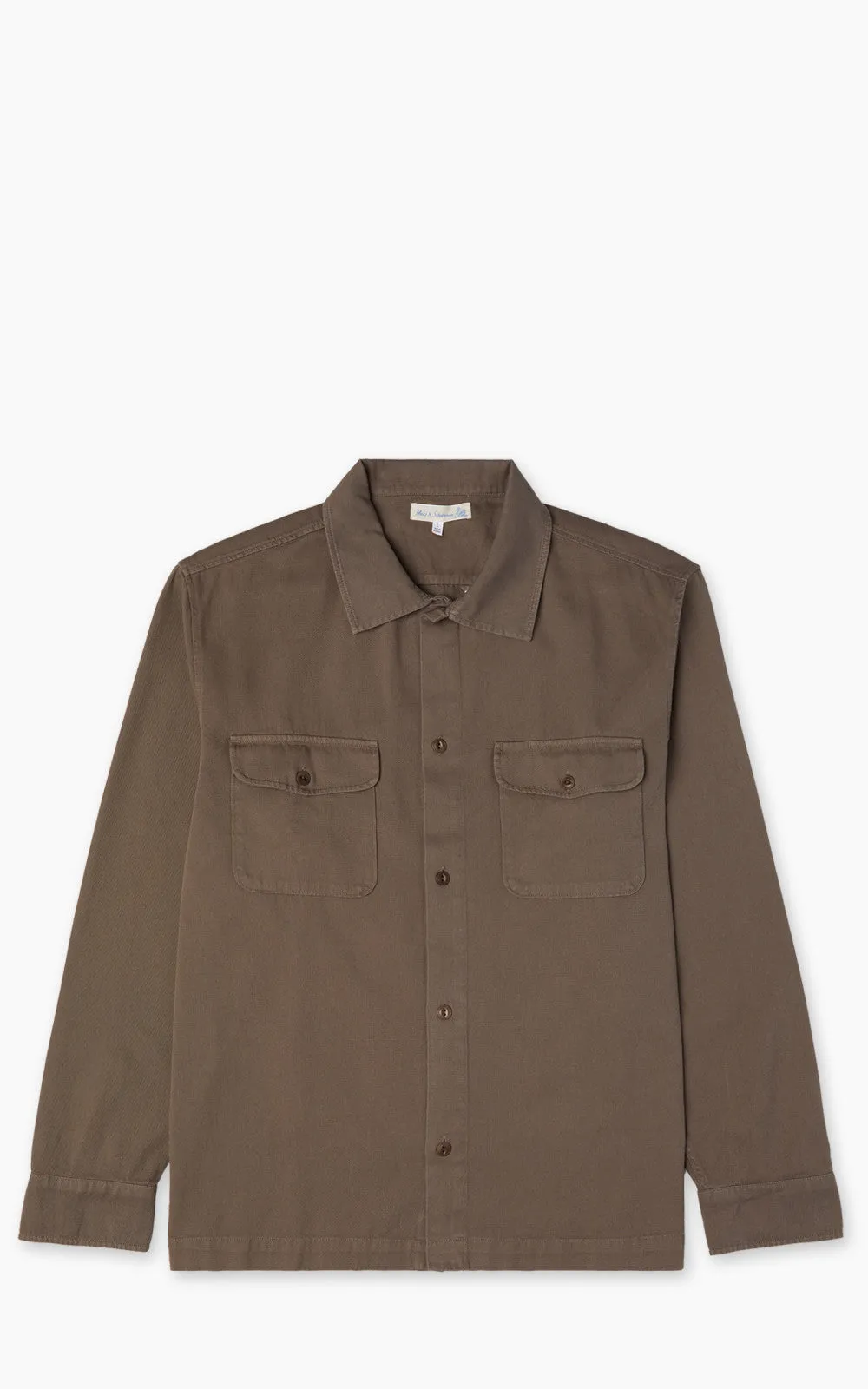 Merz b. Schwanen SHIRT06RT Cotton Twill Shirt Grain sold by Cultizm