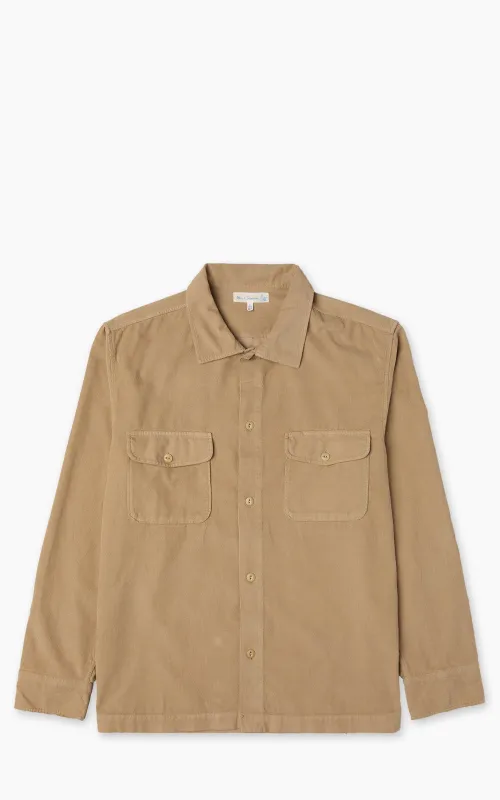 Merz b. Schwanen SHIRT06LC Light Cotton Corduroy Shirt Dusted Khaki sold by Cultizm