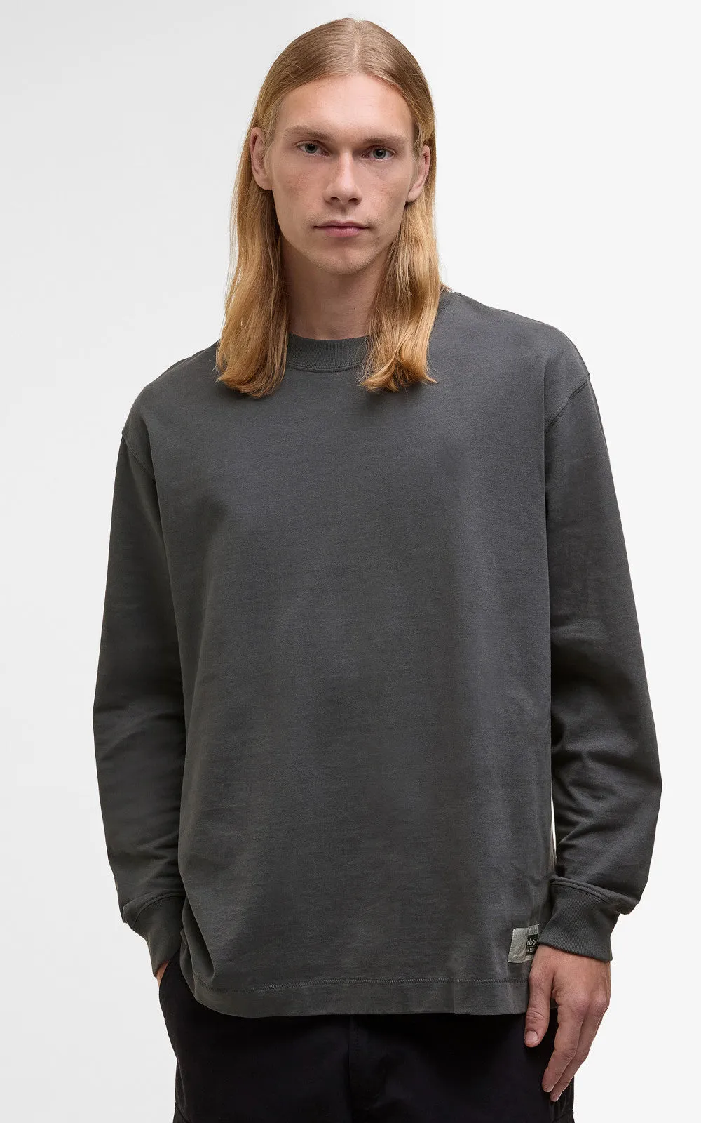 Barbour x Kaptain Sunshine L/S T-Shirt Iron sold by Cultizm product image thumbnail 4