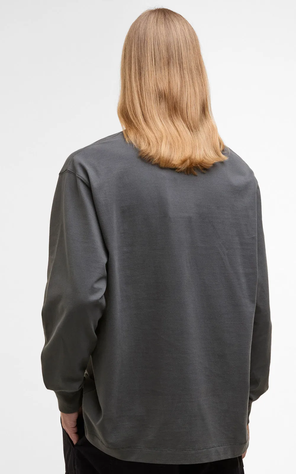 Barbour x Kaptain Sunshine L/S T-Shirt Iron sold by Cultizm product image thumbnail 3