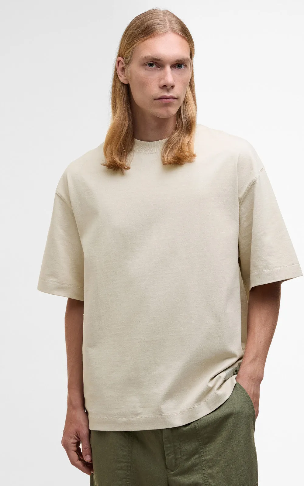 Barbour x Kaptain Sunshine S/S T-Shirt Clay sold by Cultizm product image thumbnail 5