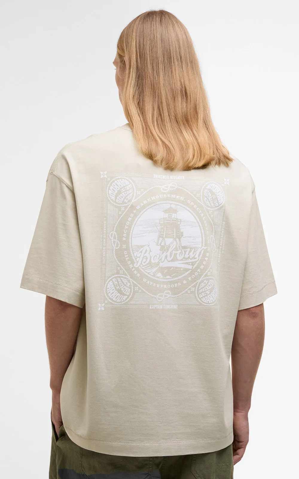 Barbour x Kaptain Sunshine S/S T-Shirt Clay sold by Cultizm product image thumbnail 2