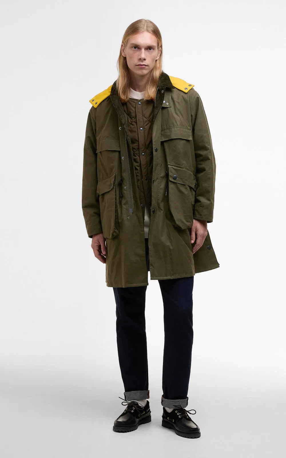 Barbour x Kaptain Sunshine Bedale Field Coat Khaki Brown sold by Cultizm product image thumbnail 2