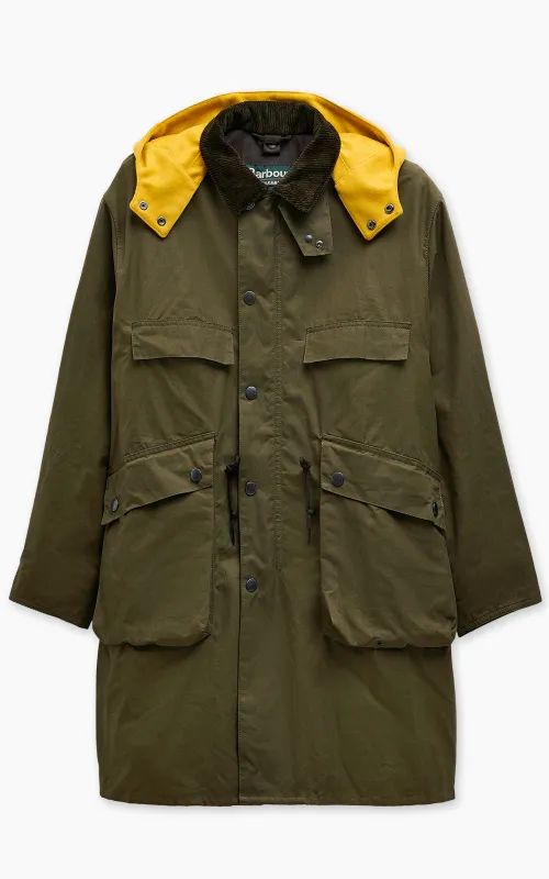 Barbour x Kaptain Sunshine Bedale Field Coat Khaki Brown sold by Cultizm