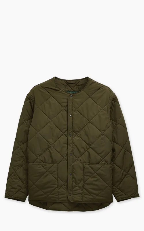 Barbour x Kaptain Sunshine Quilted Liner Khaki Brown sold by Cultizm