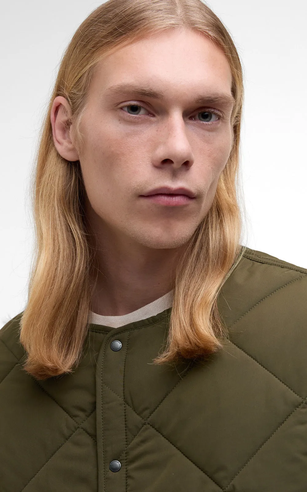 Barbour x Kaptain Sunshine Quilted Liner Khaki Brown sold by Cultizm product image thumbnail 5