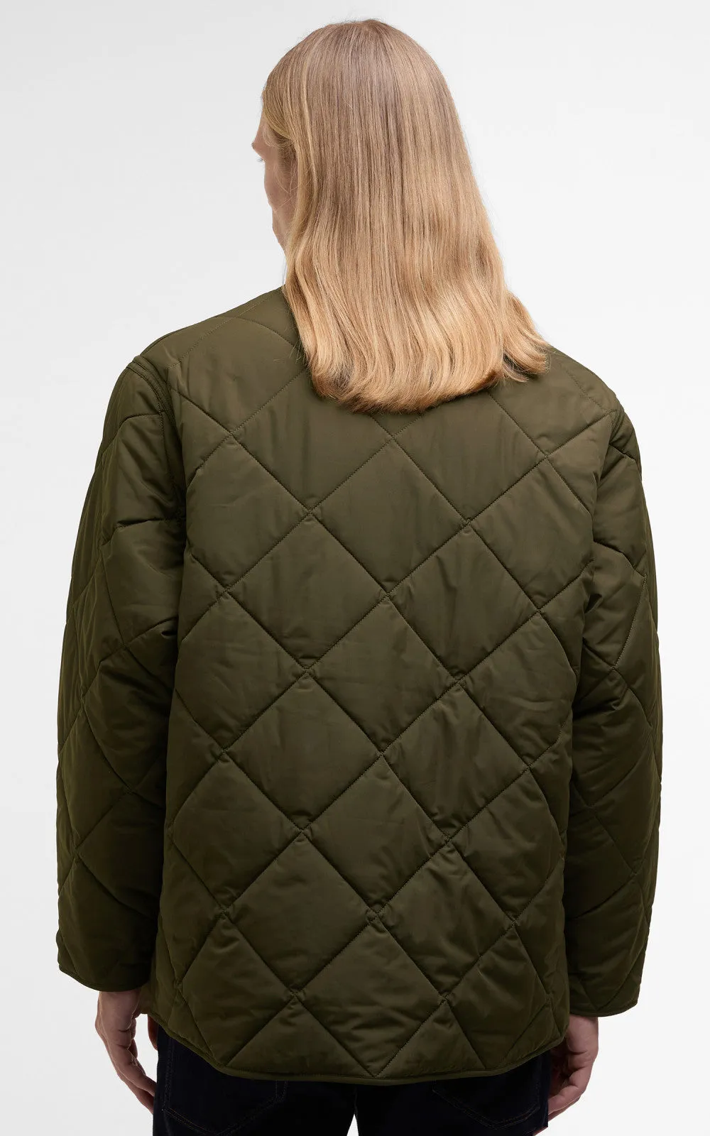 Barbour x Kaptain Sunshine Quilted Liner Khaki Brown sold by Cultizm product image thumbnail 4