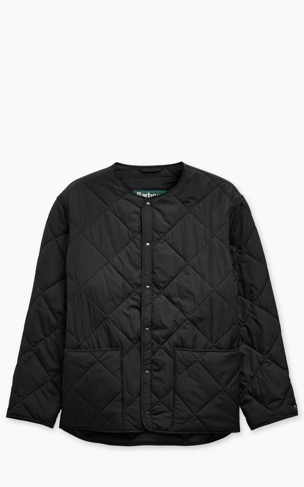 Barbour x Kaptain Sunshine Quilted Liner Black sold by Cultizm