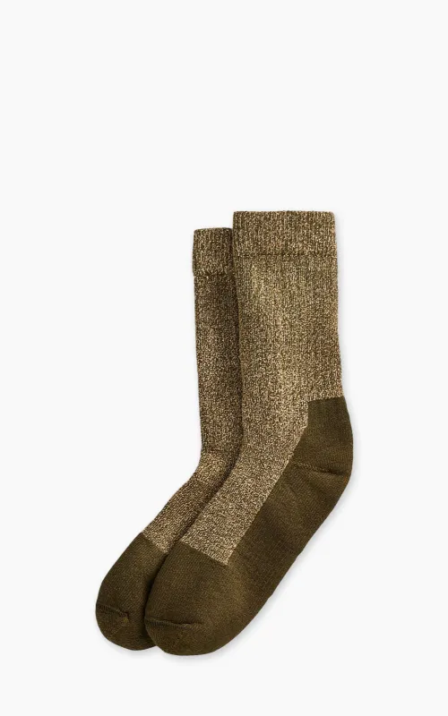 Red Wing Shoes Deep Toe-Capped Crew Socks Olive made by Red Wing Shoes