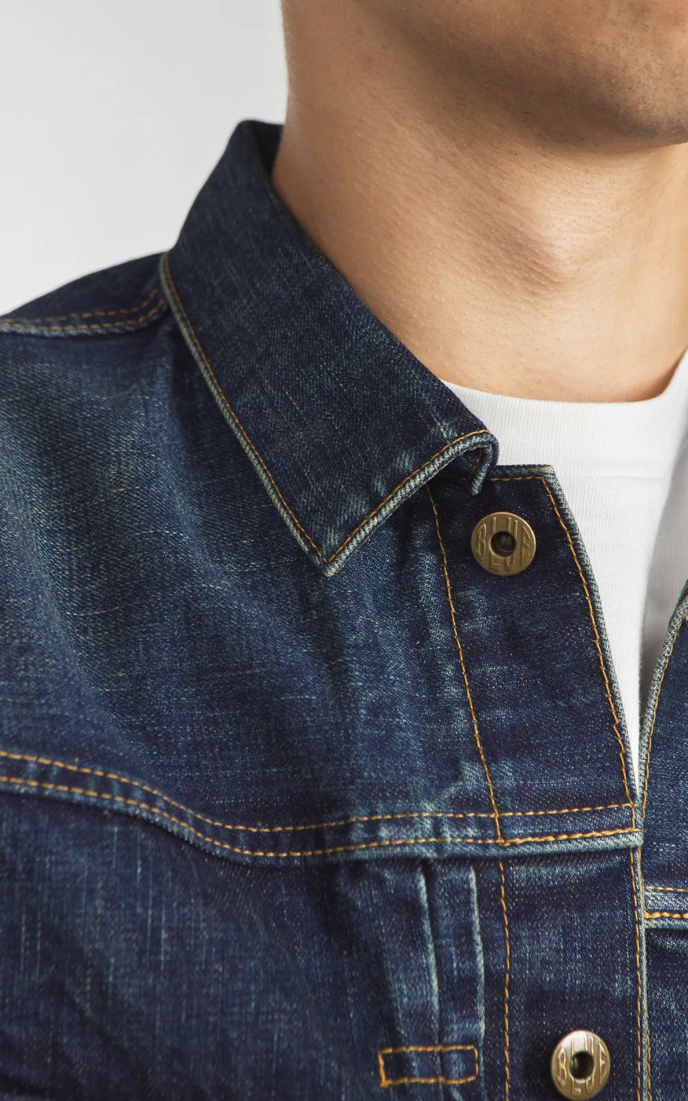 Japan Blue JBGJ1000 Type 2 Denim Jacket Dark Indigo Aging Wash 14.8oz sold by Cultizm product image thumbnail 4