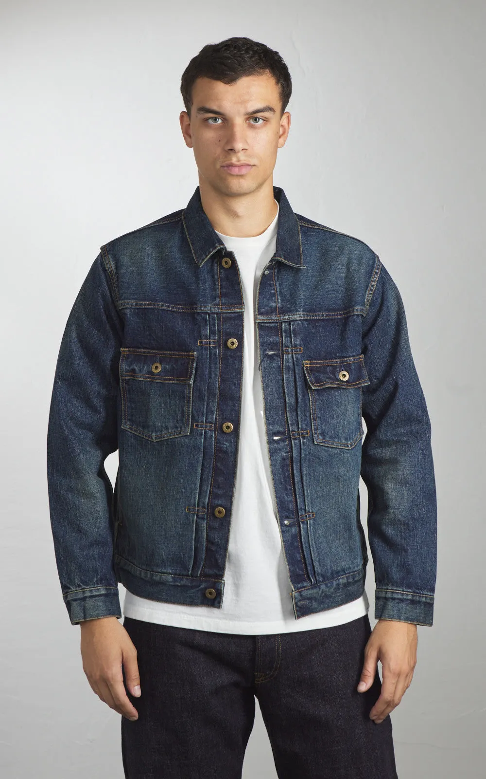 Japan Blue JBGJ1000 Type 2 Denim Jacket Dark Indigo Aging Wash 14.8oz sold by Cultizm product image thumbnail 2