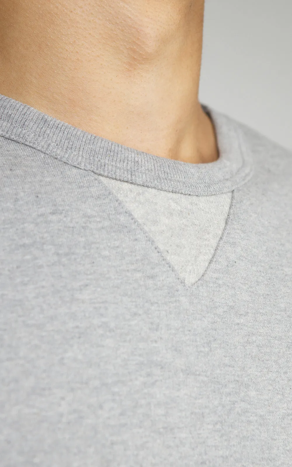 Merz b. Schwanen 3M46 Sturdy Loopback Fleece Sweatshirt Grey Melange sold by Cultizm product image thumbnail 5