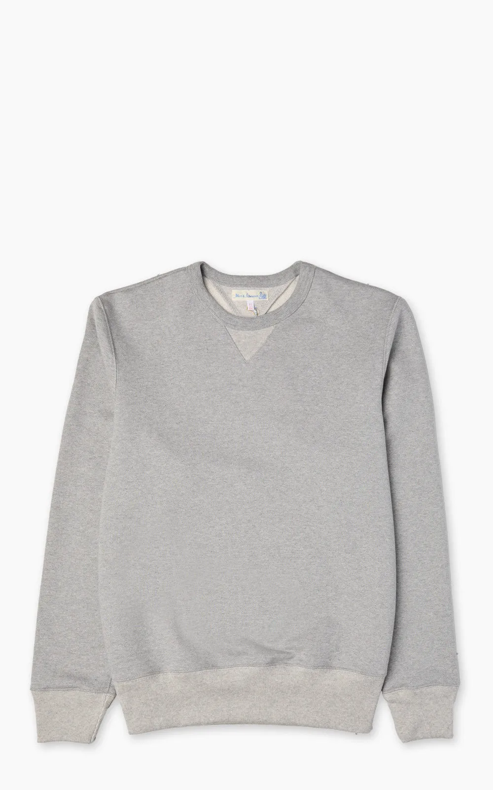 Merz b. Schwanen 3M46 Sturdy Loopback Fleece Sweatshirt Grey Melange sold by Cultizm