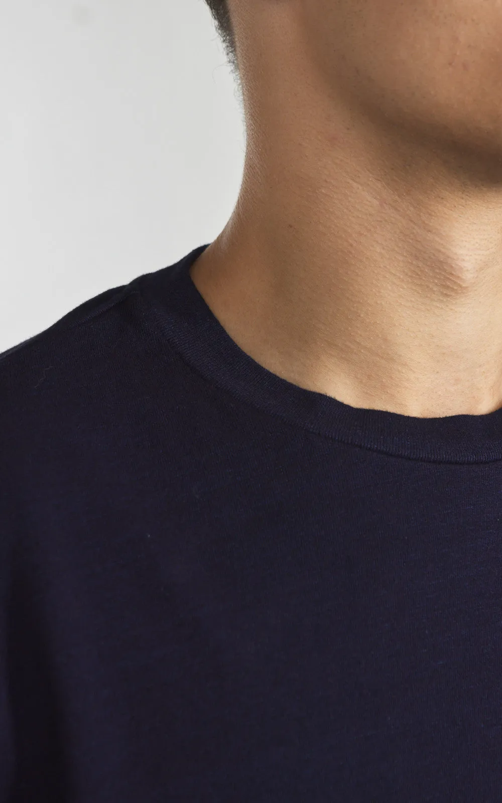 Momotaro Jeans MXTS1034 Yarn Dyed Longsleeve Tee Indigo 6.6oz sold by Cultizm product image thumbnail 4