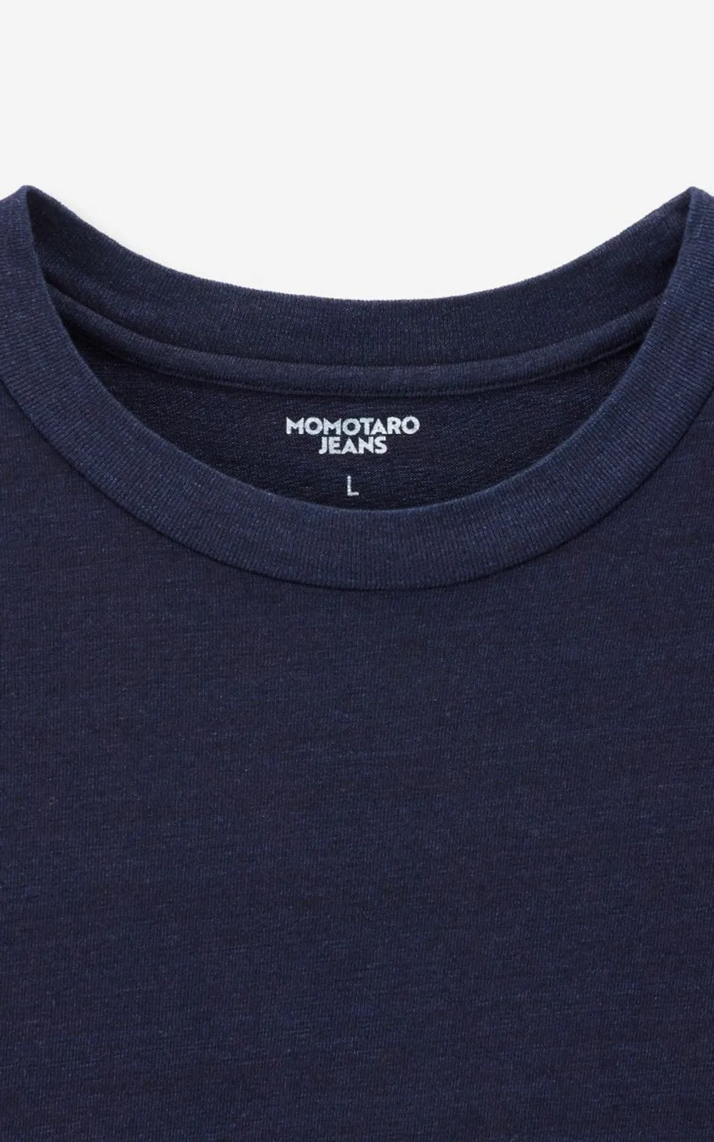 Momotaro Jeans MXTS1034 Yarn Dyed Longsleeve Tee Indigo 6.6oz sold by Cultizm product image thumbnail 5