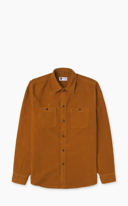 Tellason Utility Shirt Scledum Moleskin Ocher sold by Cultizm