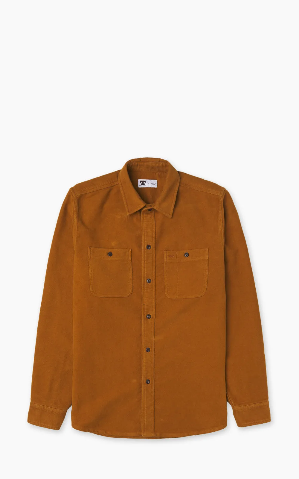 Tellason Utility Shirt Scledum Moleskin Ocher sold by Cultizm