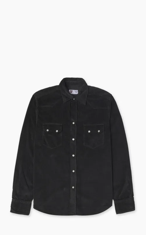 Tellason Cowboy Shirt Vell Millerighe Corduroy Black sold by Cultizm